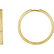 25mm 14kt Yellow Gold Hinged Hoop Earrings