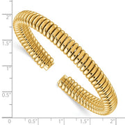 14KT Polished Fancy Flexible Cuff Bracelet