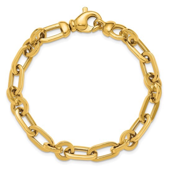 14kt Gold Rolo & Paperclip Link Bracelet
