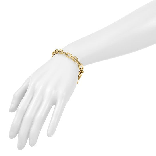 14kt Gold Rolo & Paperclip Link Bracelet