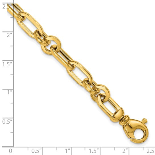 14kt Gold Rolo & Paperclip Link Bracelet