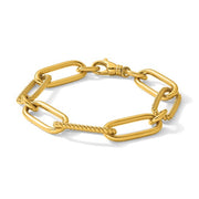 14kt Gold Twisted Oval Link Bracelet