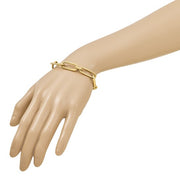 14kt Gold Twisted Oval Link Bracelet