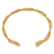 14kt Yellow Gold Wave Cuff Bracelet