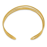 18KT Polished Fancy Cuff Bangle