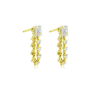 Emerald Cut Illusion Studs