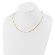 24kt Gold 1.35mm Polished Solid Rope Necklace Chain