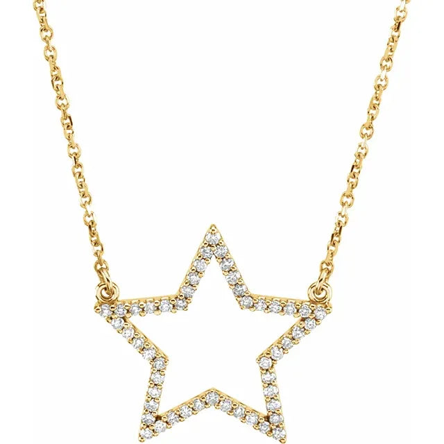 Diamond star pendant necklace