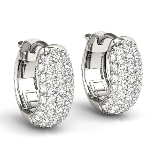 5 Row 1/2 inch Pave Lab Grown Diamond Earrings