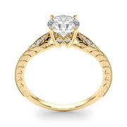 Vintage Style Engraved Diamond Setting