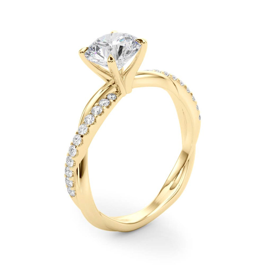 Twisted Diamond Band Setting