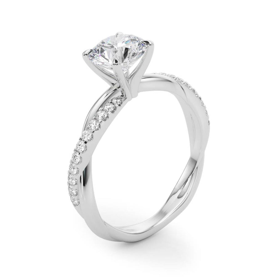 Twisted Diamond Band Setting