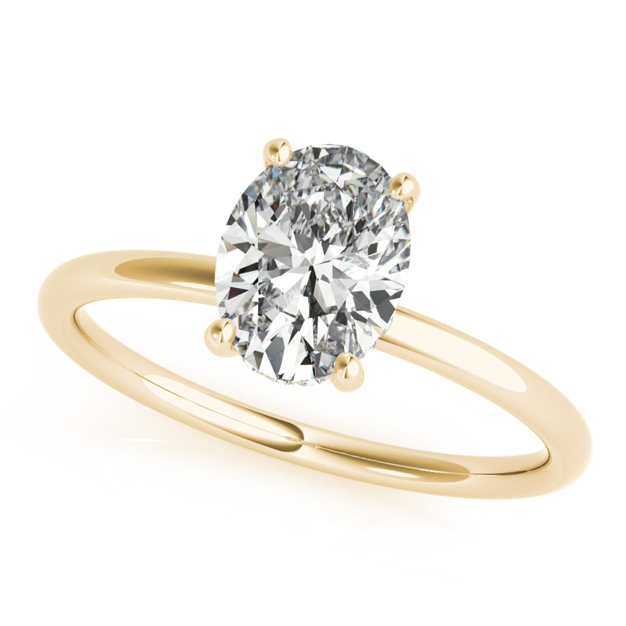 Oval Hidden Halo Solitaire