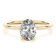 Oval Hidden Halo Solitaire