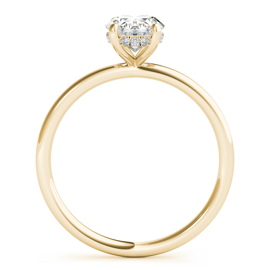 Oval Hidden Halo Solitaire