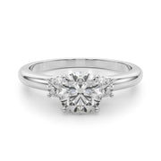 Three Stone Round Setting with .20 Carat Side Diamonds