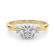 Three Stone Round Setting with .20 Carat Side Diamonds