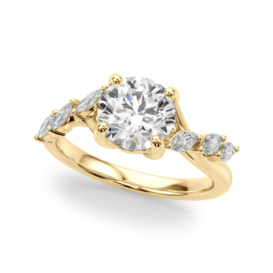 Marquise Accented Twisted Setting