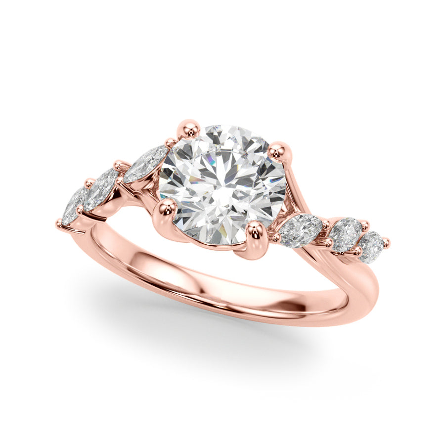 Marquise Accented Twisted Setting