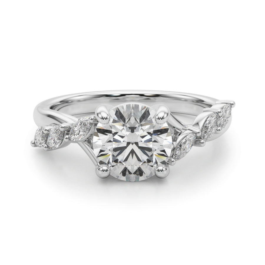 Marquise Accented Twisted Setting