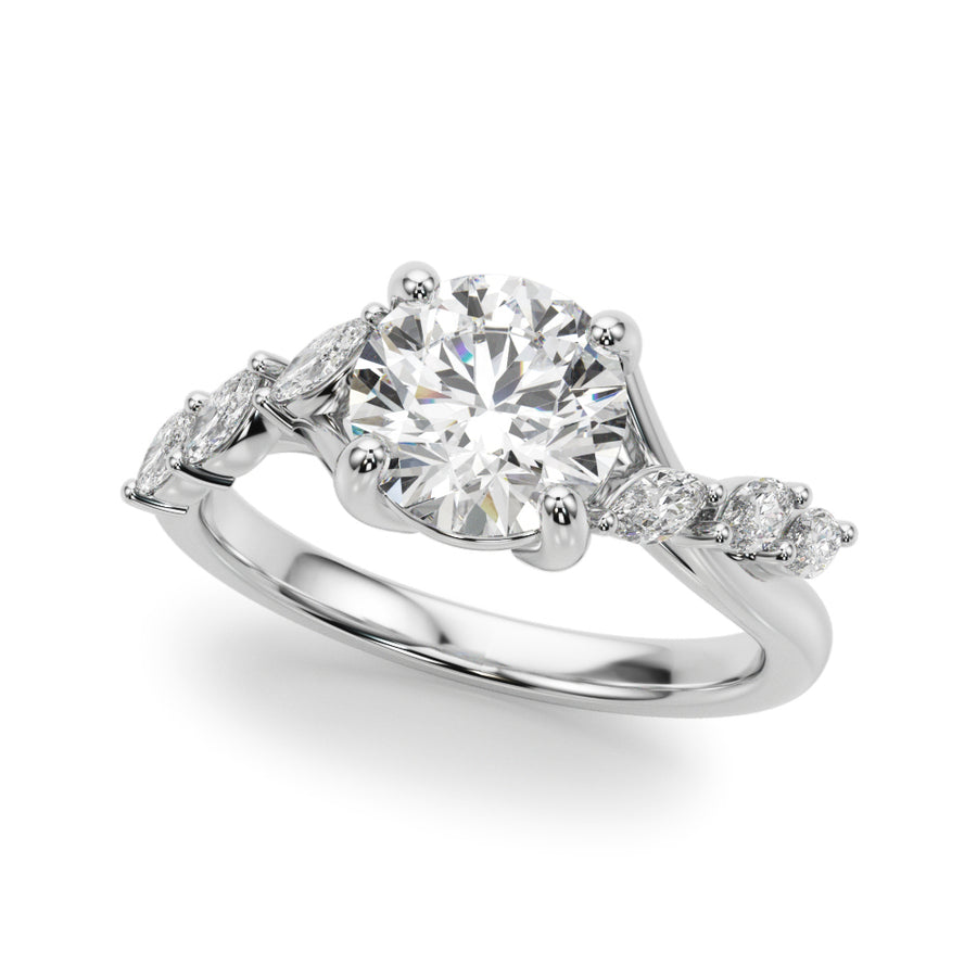 Marquise Accented Twisted Setting