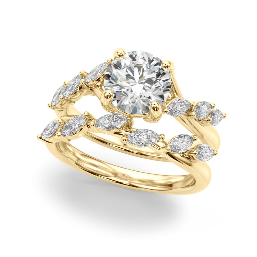 Marquise Accented Twisted Setting