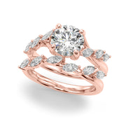 Marquise Accented Twisted Setting