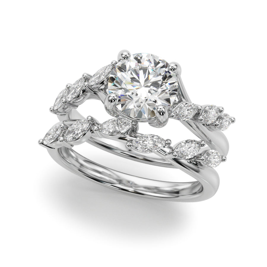 Marquise Accented Twisted Setting