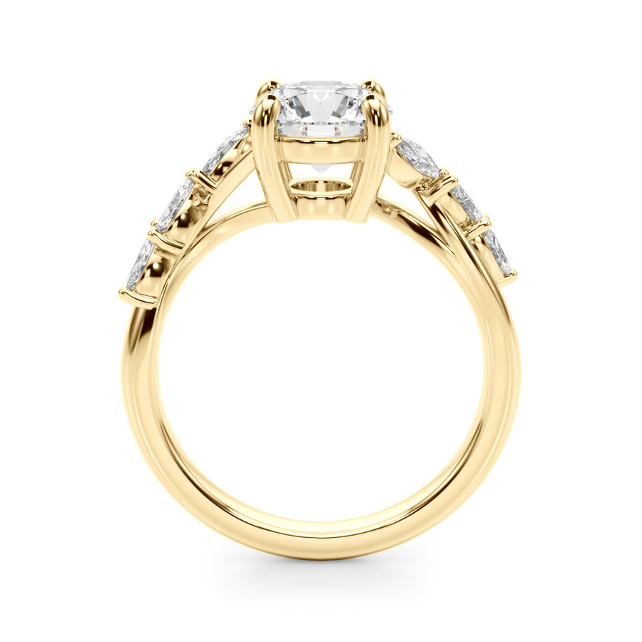 Marquise Accented Twisted Setting