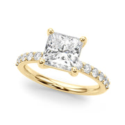 Princess Cut Diamond Band Setting