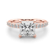 Princess Cut Diamond Band Setting