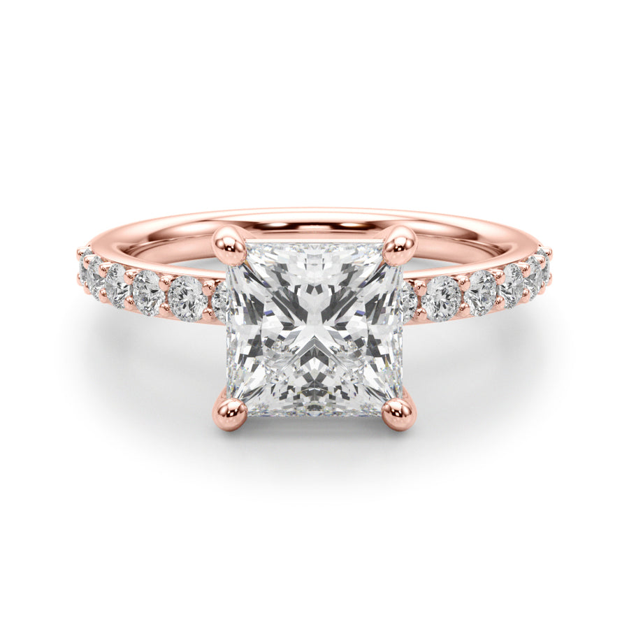 Princess Cut Diamond Band Setting