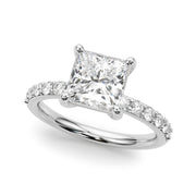 Princess Cut Diamond Band Setting