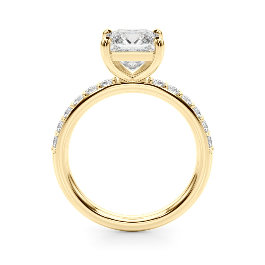 Princess Cut Diamond Band Setting