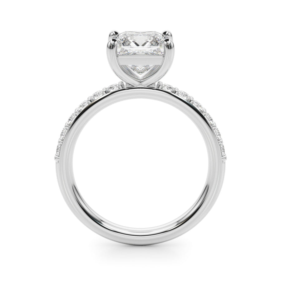 Princess Cut Diamond Band Setting