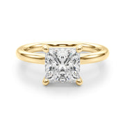 Low Set Princess Cut Solitaire