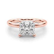 Low Set Princess Cut Solitaire