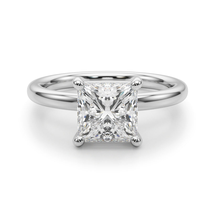 Low Set Features Low Set Princess Cut Solitaire – Freedman Jewelers