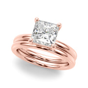 Low Set Princess Cut Solitaire