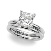 Low Set Princess Cut Solitaire