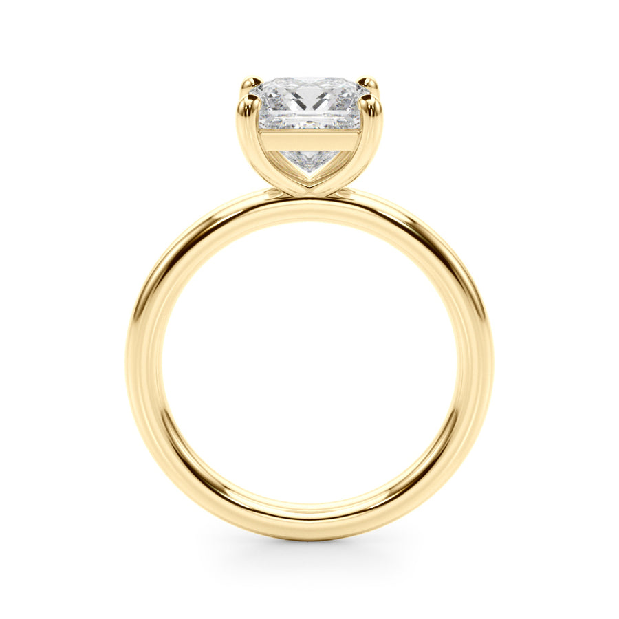 Low Set Princess Cut Solitaire