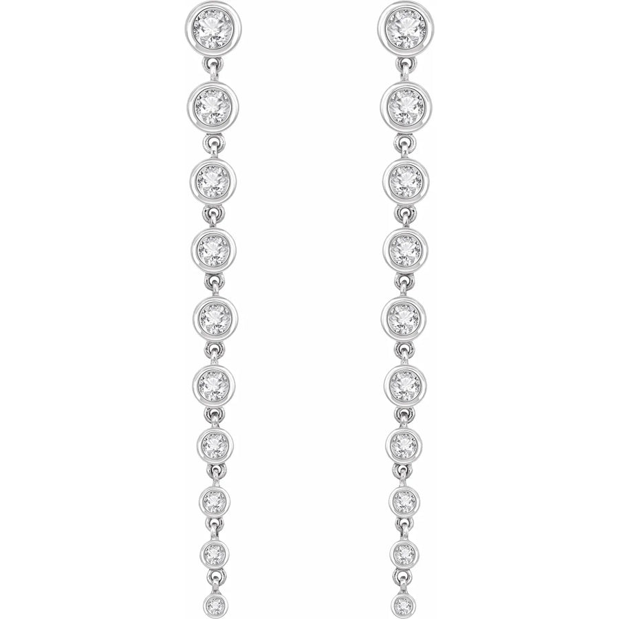 2 carat total Lab Grown Diamond Drop Earrings