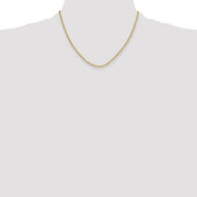 14kt Yellow Gold 3.0mm Semi-Solid Beveled D/C Paperclip Chain