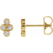 .10 Carat Bezel Cluster Stud Earrings