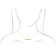 Engravable Gold Bar Necklace