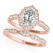 Vintage Style Oval Halo Setting