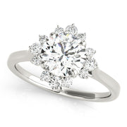 Starburst Halo Engagement Ring Setting