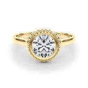 Round Bead Bezel Solitaire