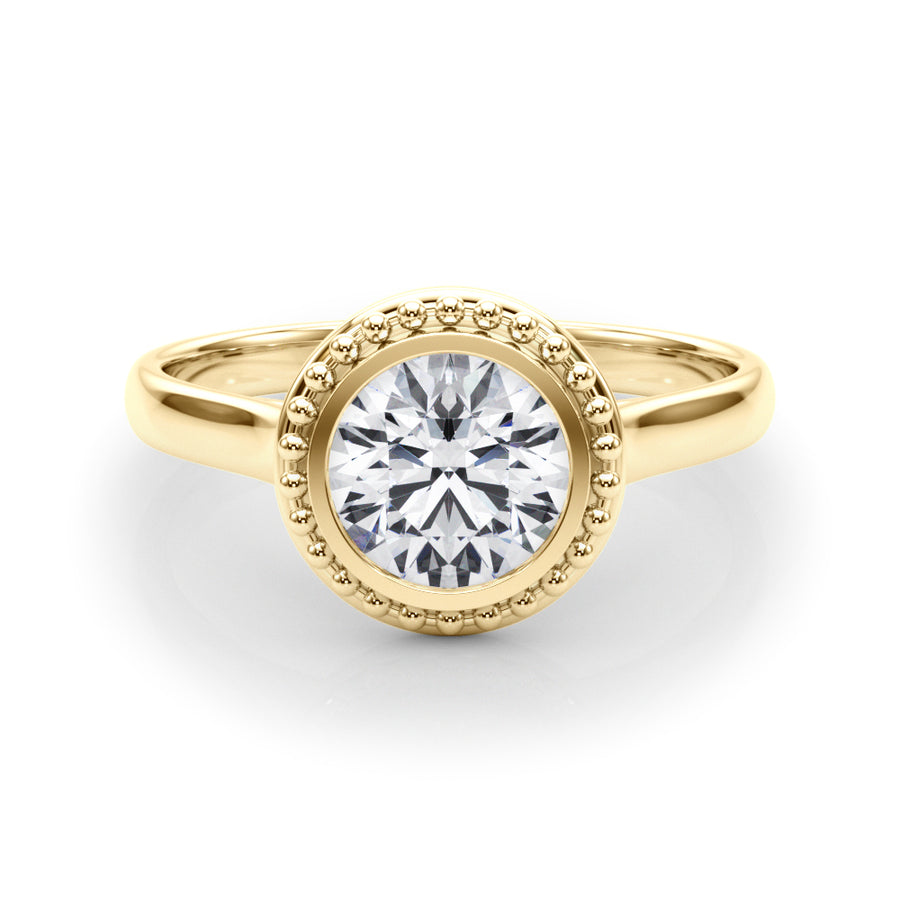 Round Bead Bezel Solitaire