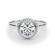 Round Bead Bezel Solitaire